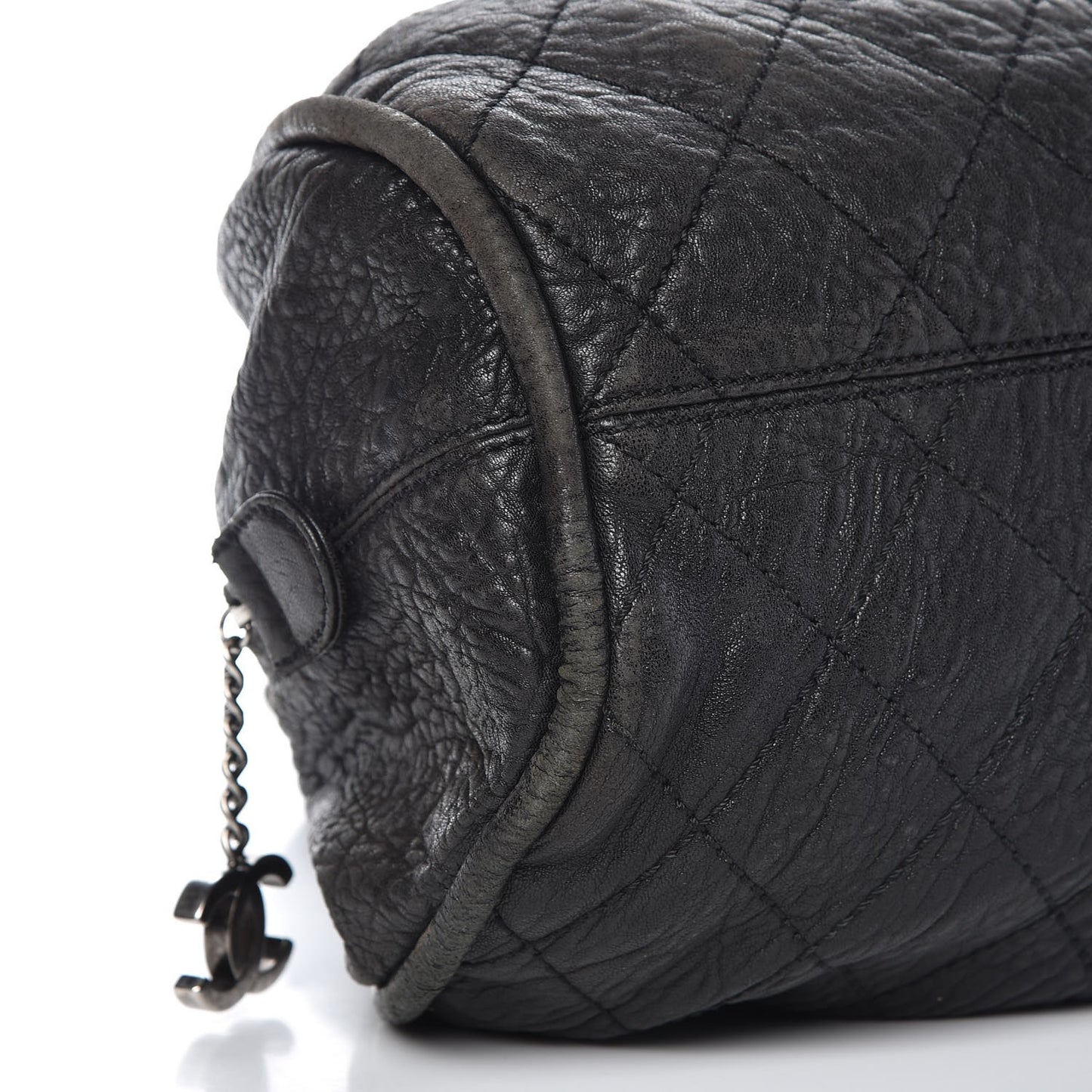 Distressed Lambskin Le Marais Bowler Black
