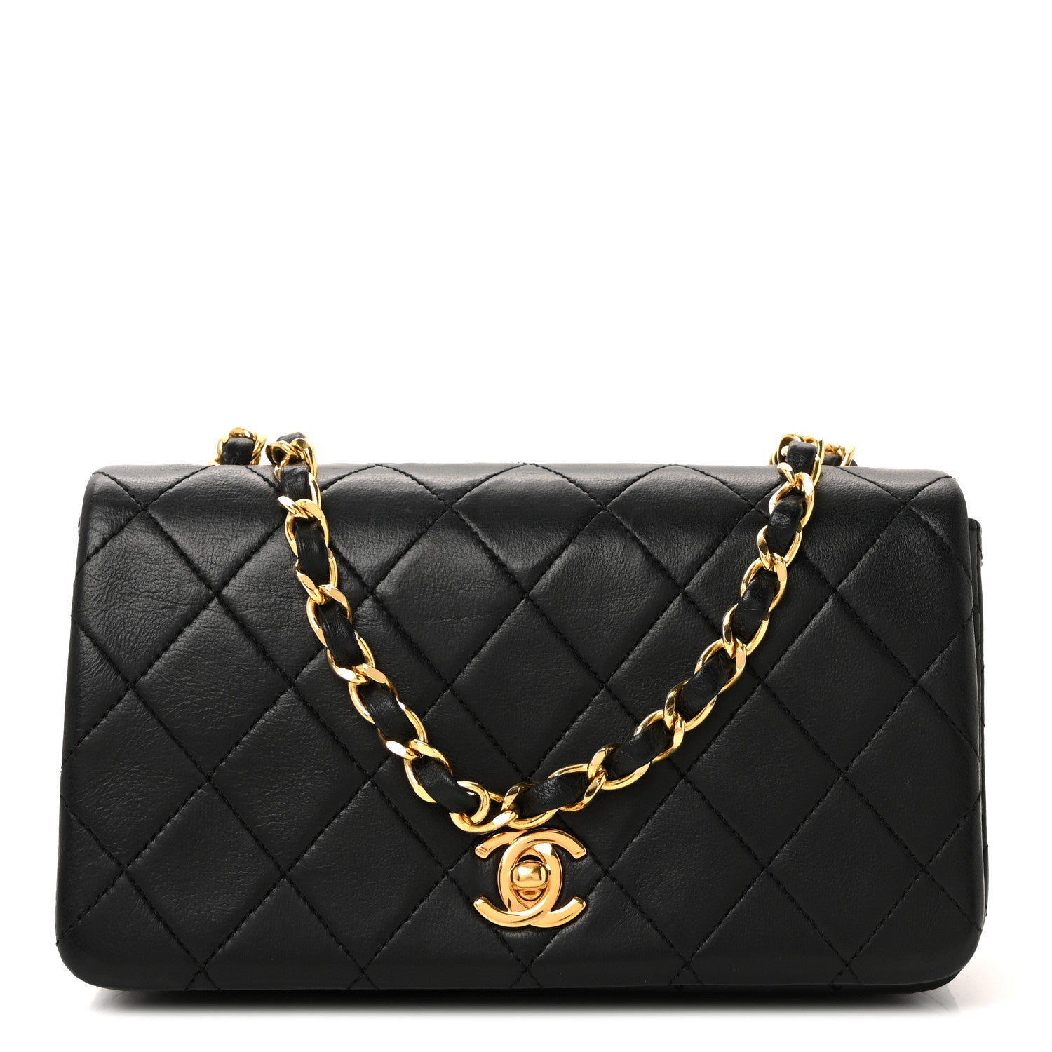 Chanel Lambskin Quilted Small Single Flap Black 1 of 10