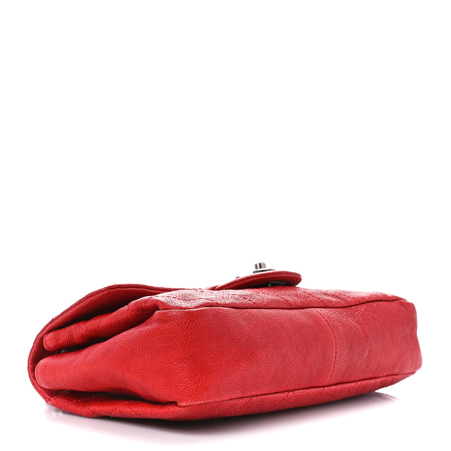 Caviar Quilted Medium Simply CC Flap Red