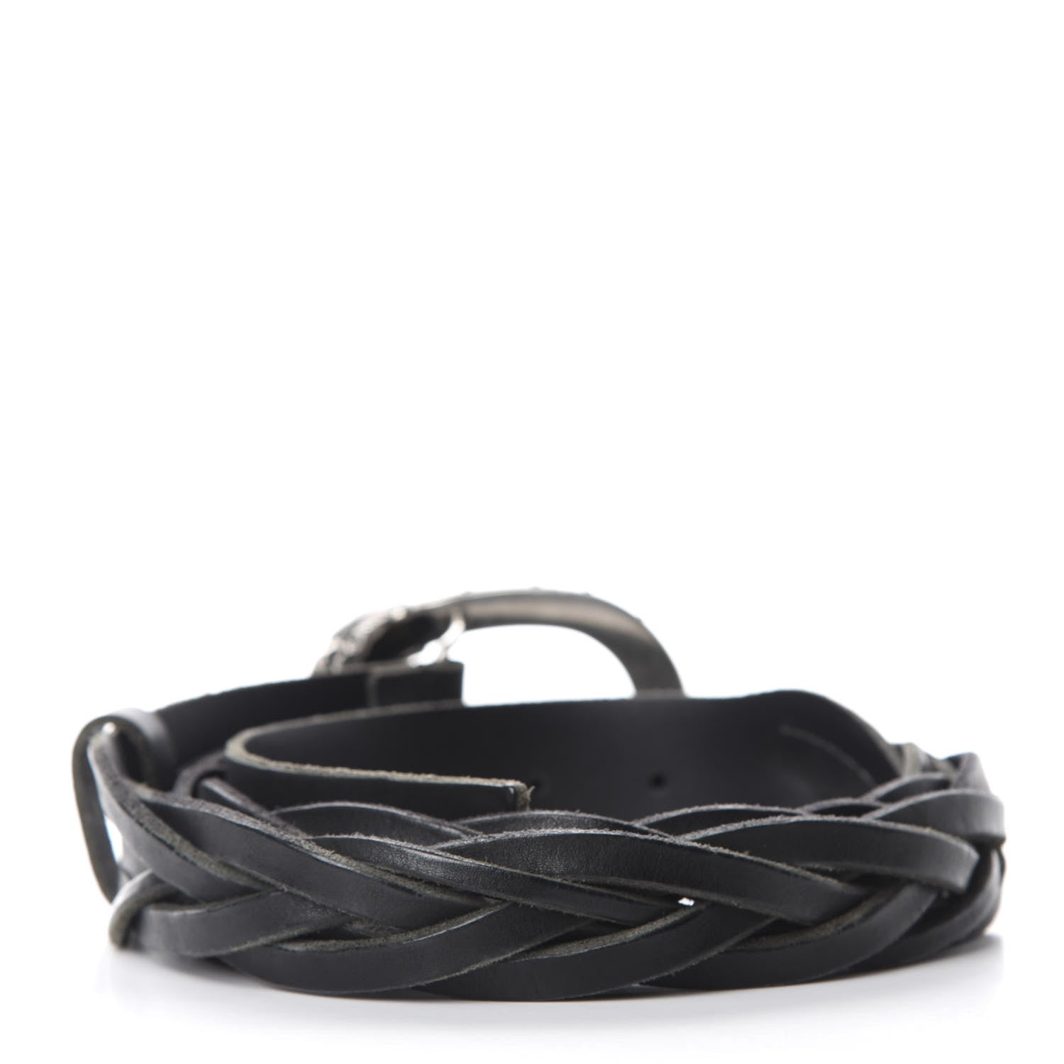 Gucci Calfskin Dionysus Braided Belt 95 38 Black 2 of 4