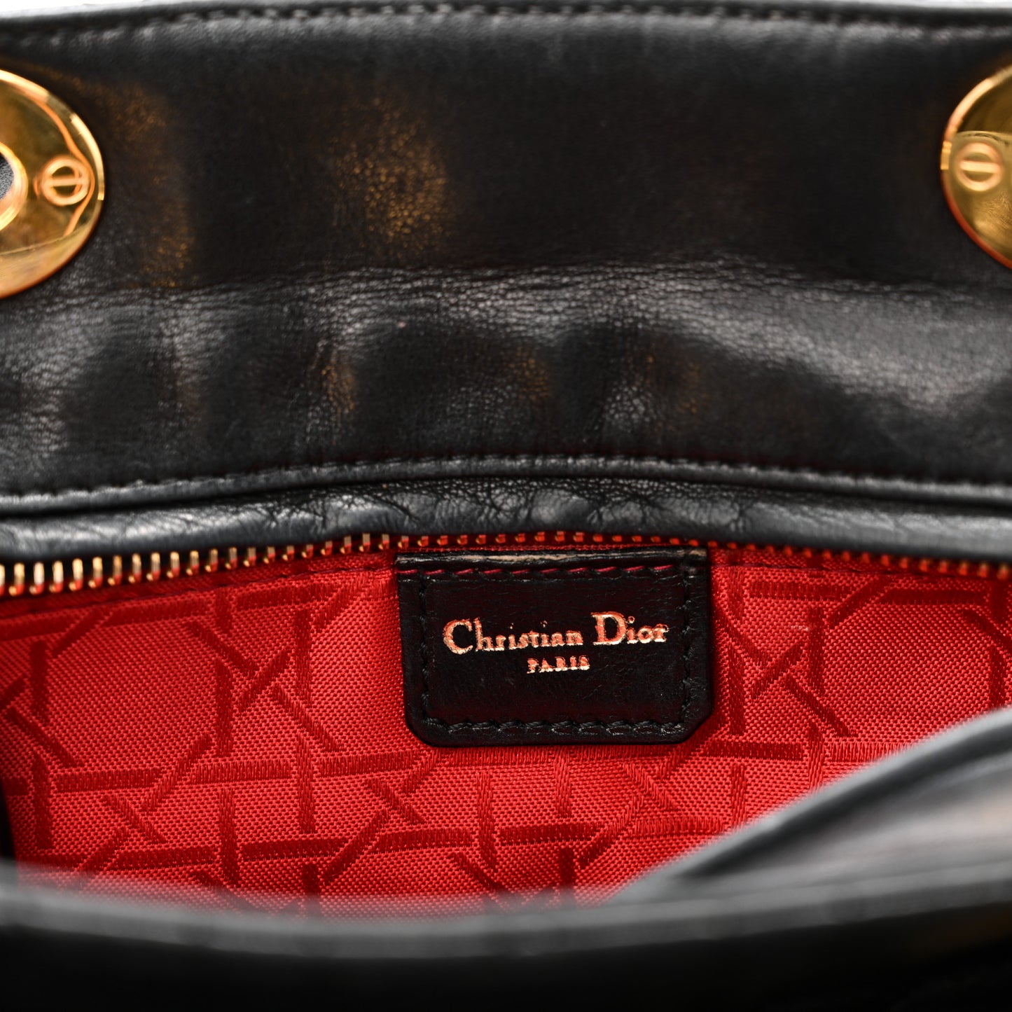 Lambskin Cannage Medium Lady Dior Black