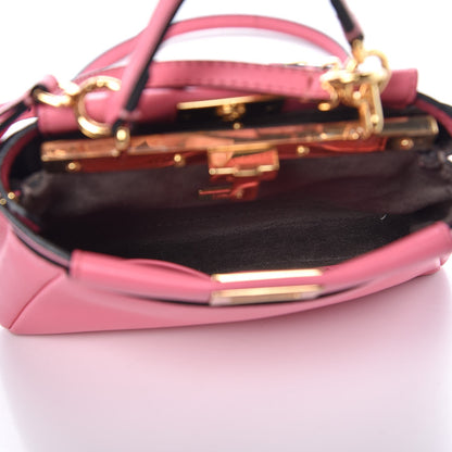 Fendi Shiny Nappa Micro Peekaboo Iconic Satchel Rosa Fluo 5 of 8