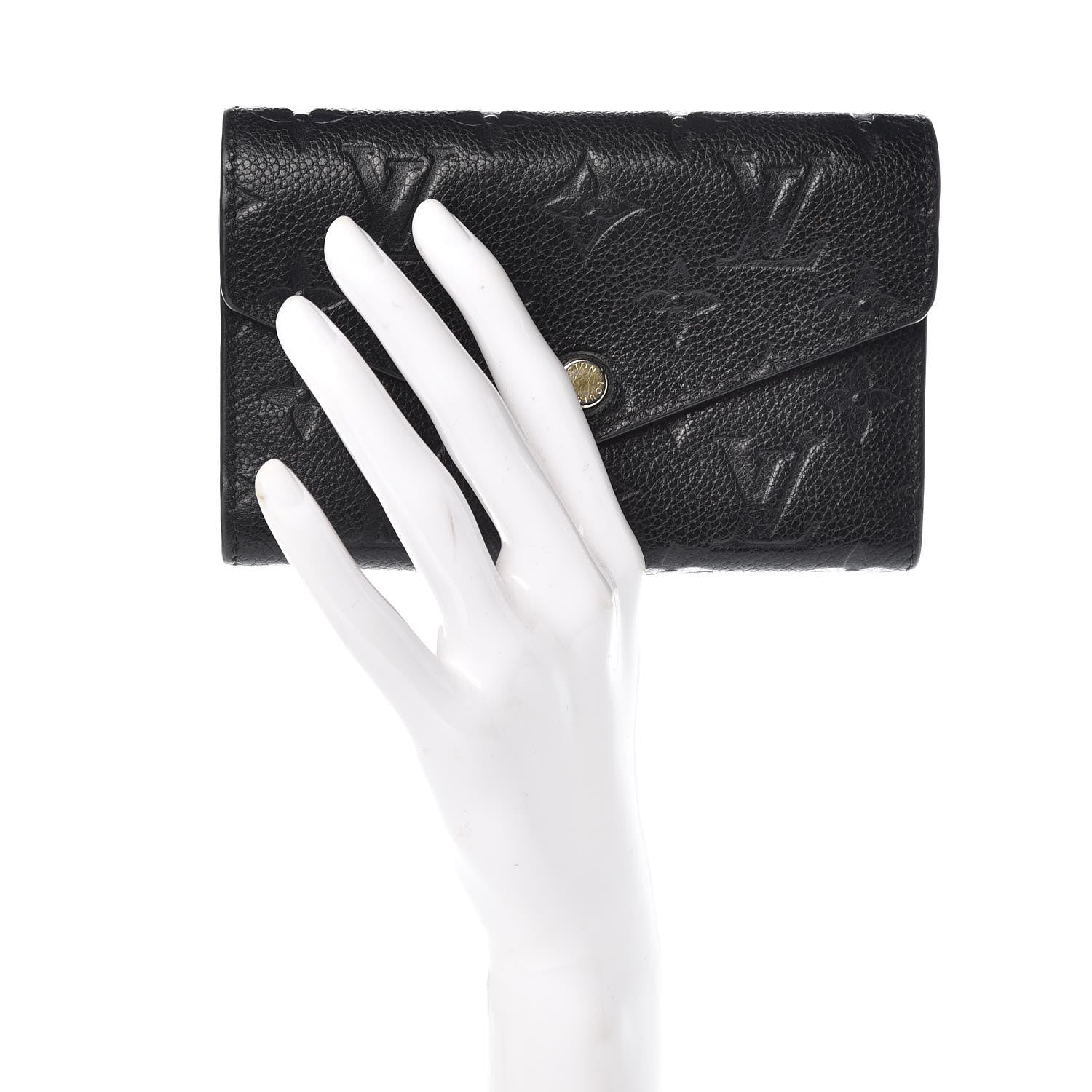 Louis Vuitton Empreinte Compact Curieuse Wallet Black 2 of 10