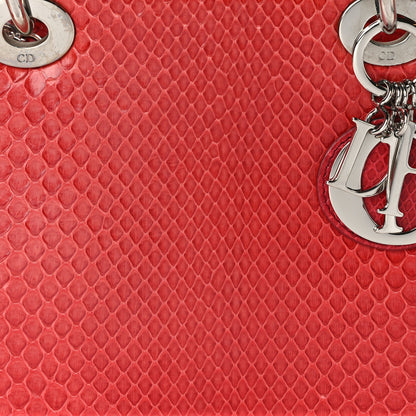 Christian Dior Snakeskin Medium Lady Dior Red 8 of 13