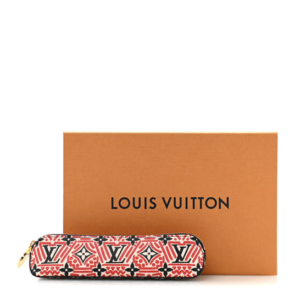 Louis Vuitton Monogram Giant Crafty Elizabeth Pencil Pouch Creme Rouge Black 8 of 8