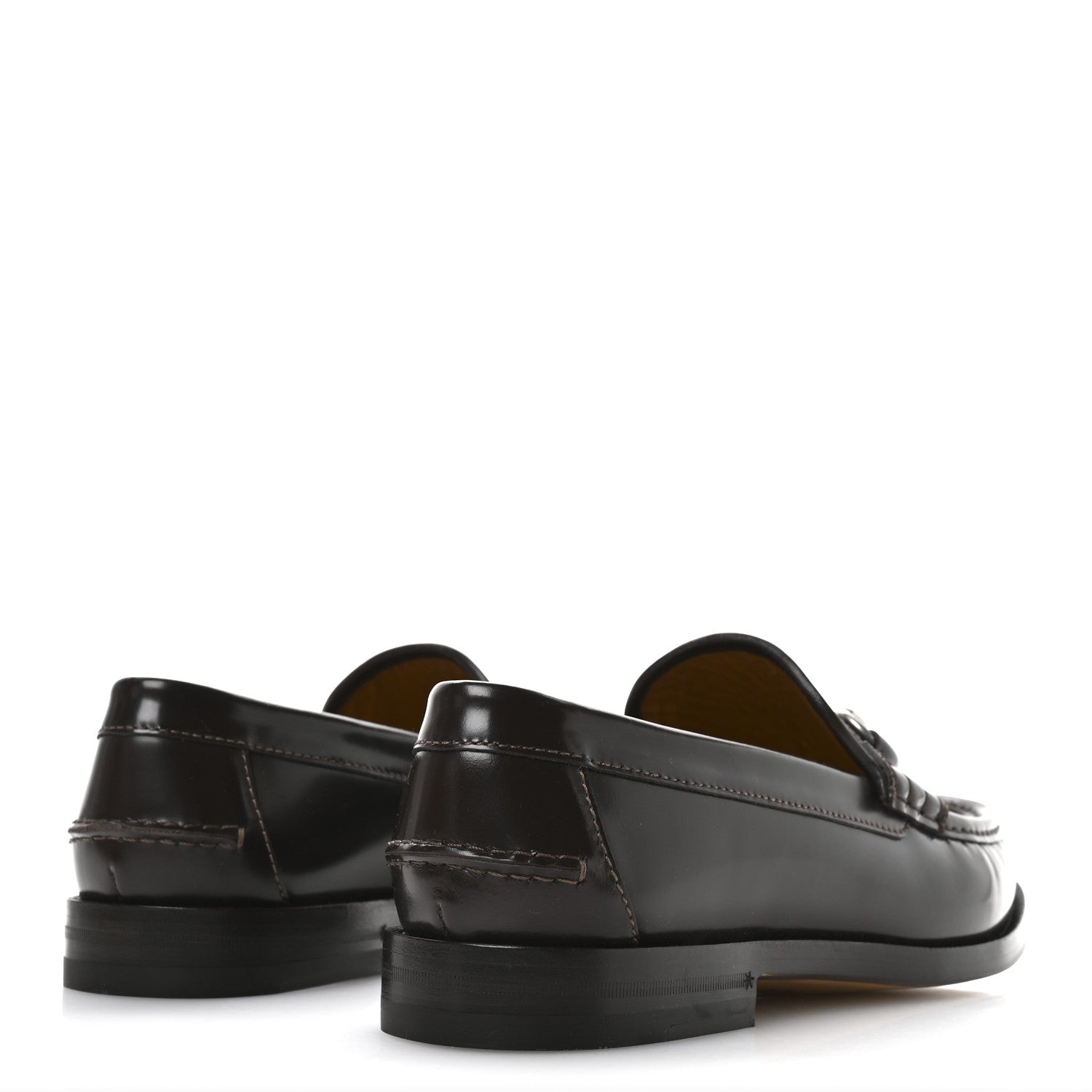 Gucci Calfskin GG Embossed Horsebit Loafers 8 Cocoa 5 of 10