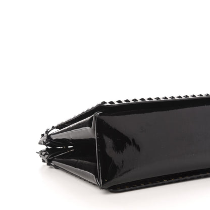 Valentino Garavani Patent Rockstud Flip Lock Tote Black 9 of 13
