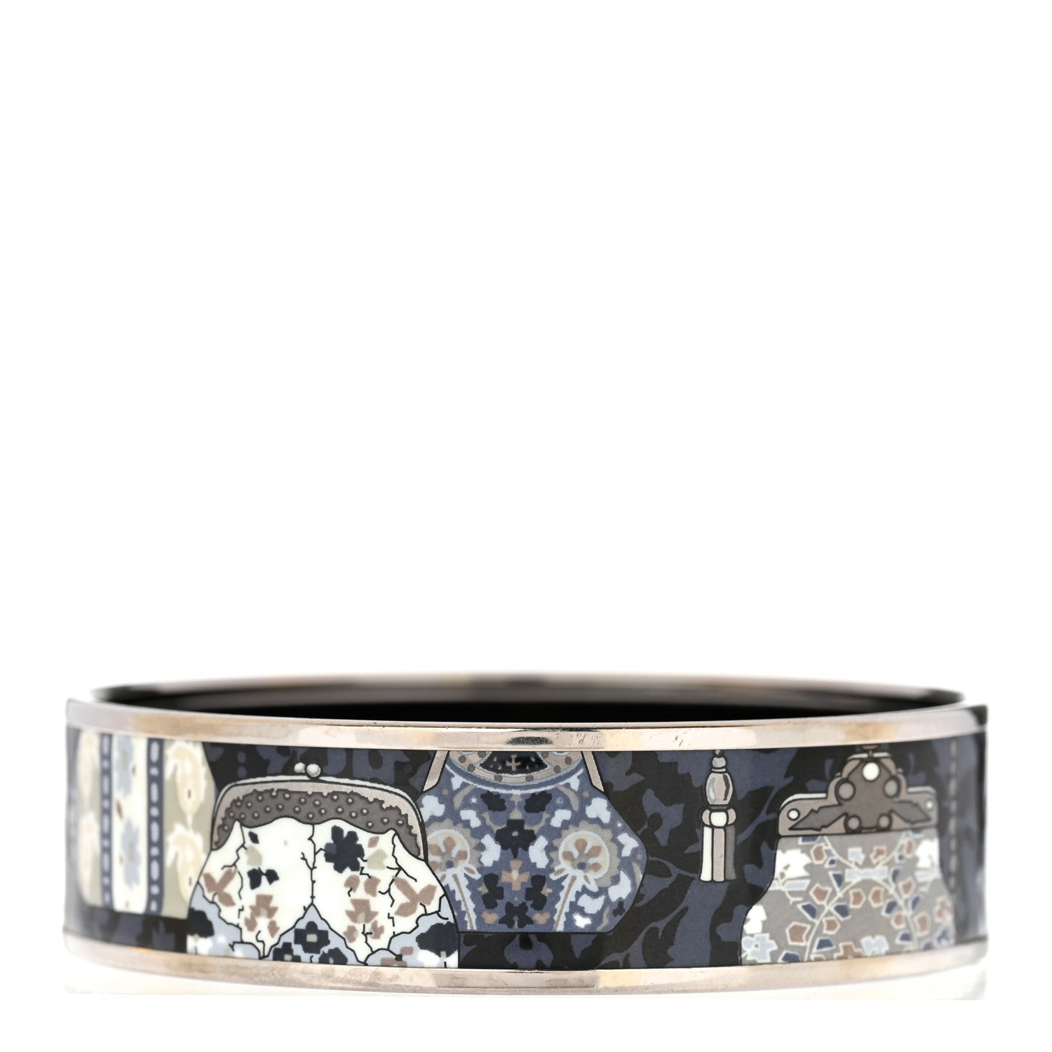 Hermes Enamel Printed Cachemire de Tamara Wide Bracelet 65 3 of 5