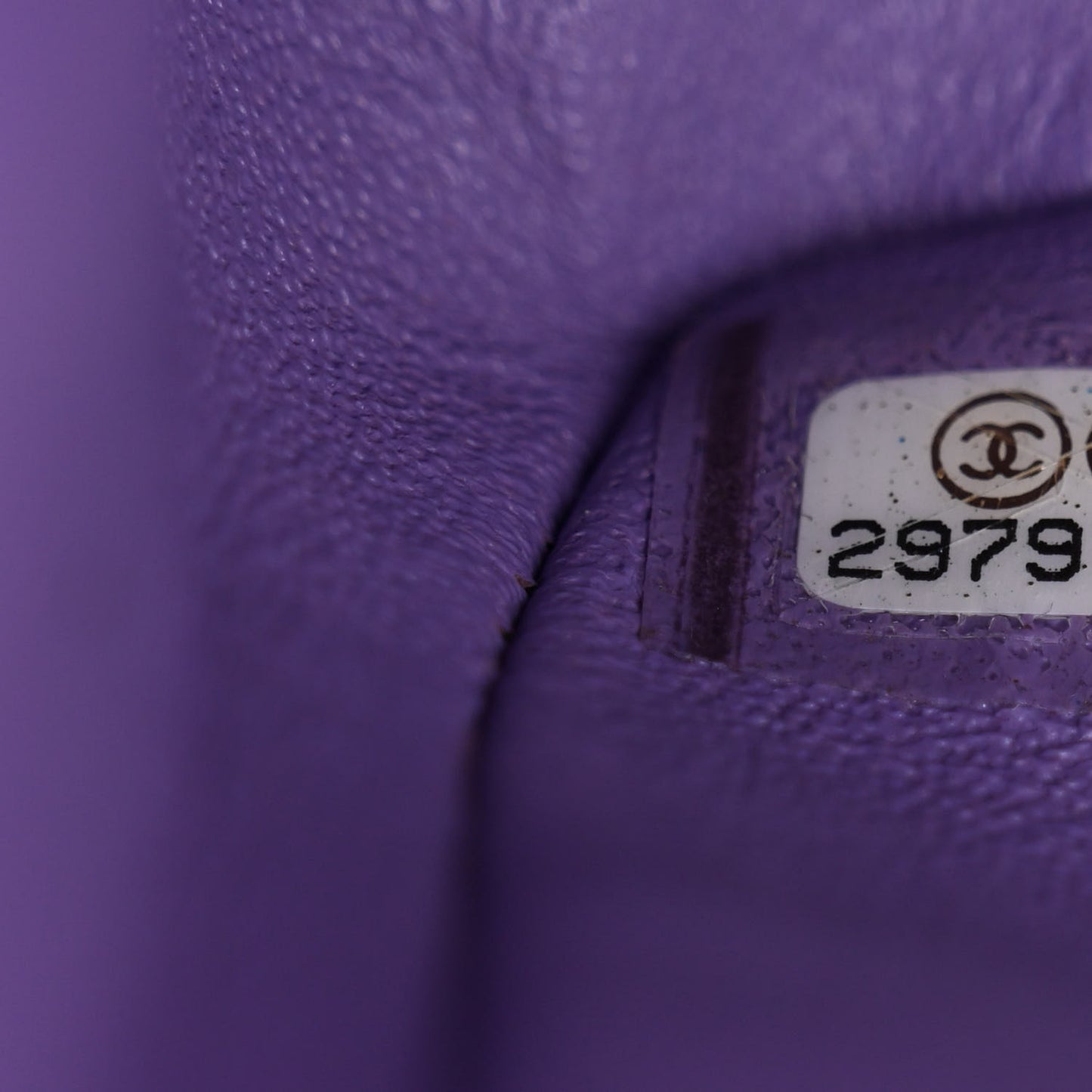 Caviar Quilted Small Double Flap Purple