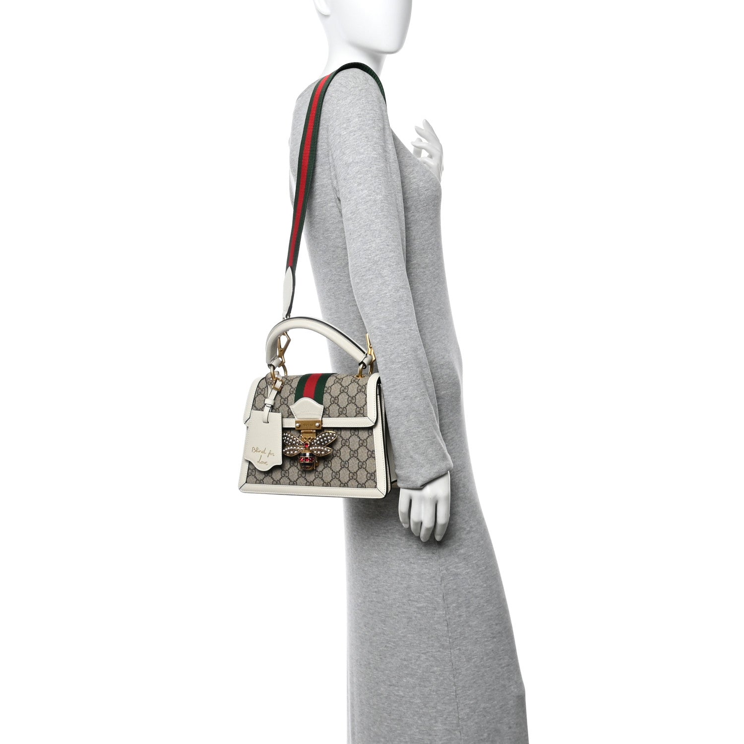Gucci GG Supreme Monogram Small Queen Margaret Top Handle Bag White 2 of 11