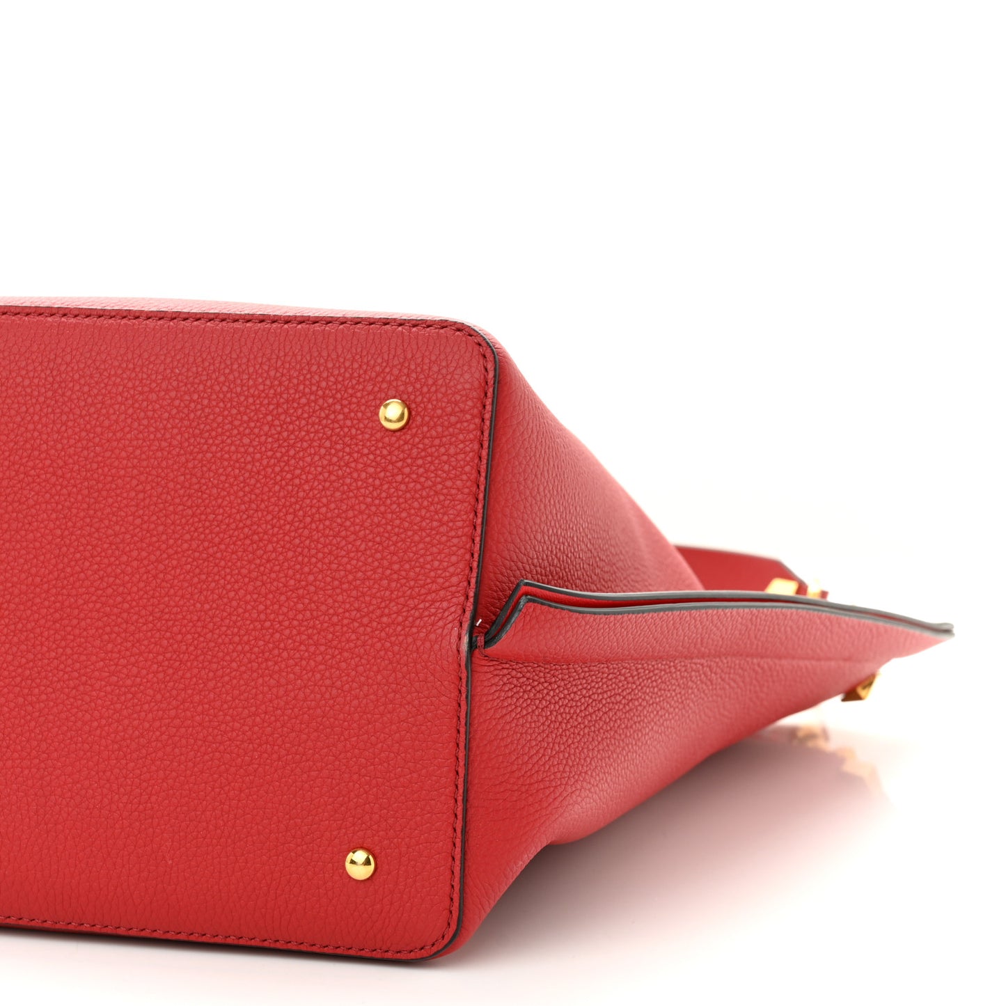 Grainy Calfskin VLogo Escape Hobo Bag Rosso Valentino