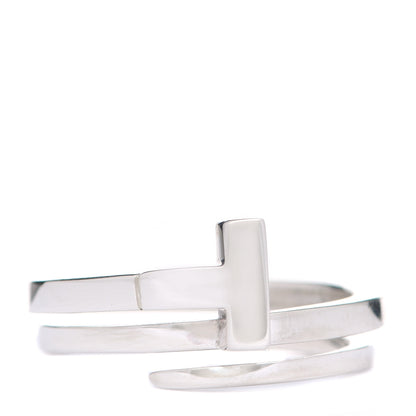 Tiffany Sterling Silver T Square Wrap Ring 54 6.75 1 of 5
