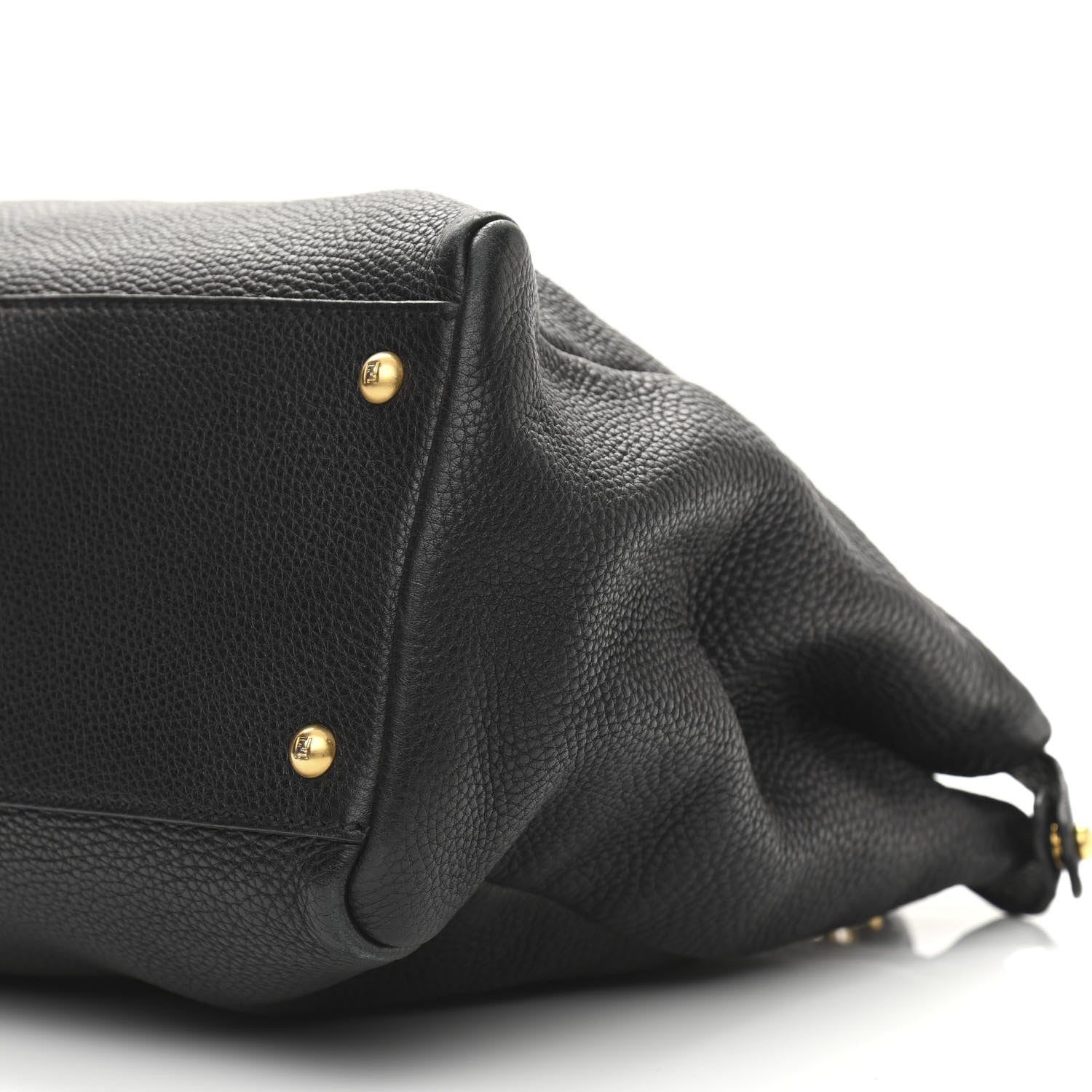 Fendi Cuoio Romano Selleria Large Peekaboo Iconic Satchel Black Moro 6 of 16