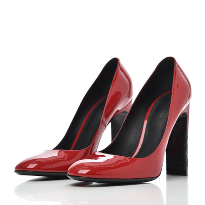 Bottega Veneta Patent Isabella Pumps 39.5 China Red Black 3 of 15