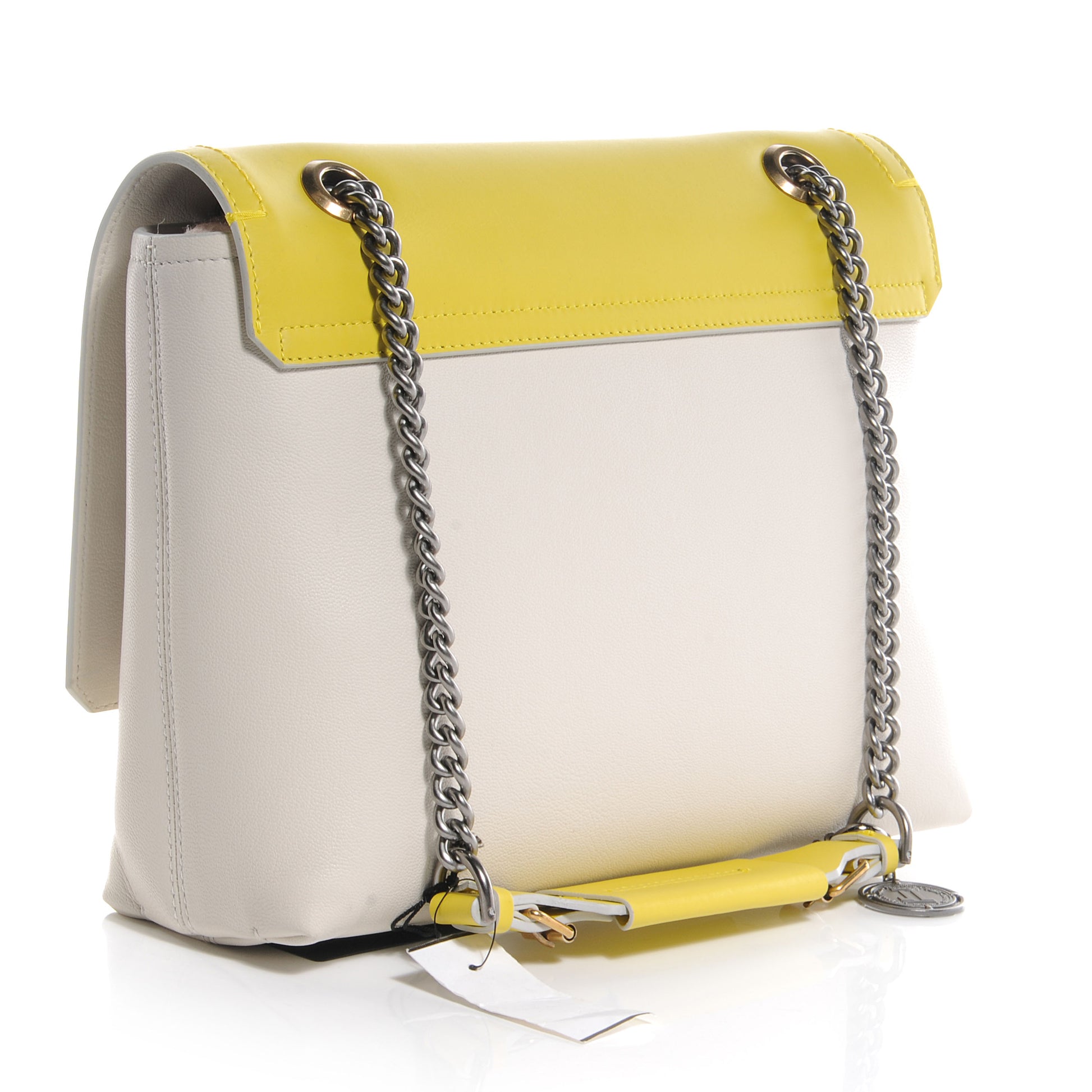 Lanvin Goatskin Happy Edgy Medium Jaune White 3 of 9