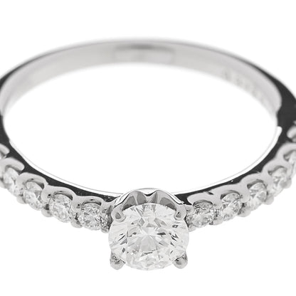 Parker & West by FASHIONPHILE Platinum Diamond .37ct Round Cut Solitaire Half Eternity Engagement Ring  49 5 7 of 9