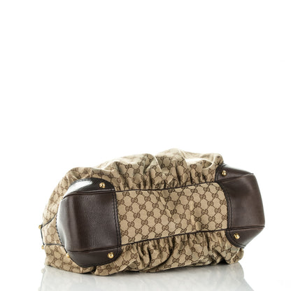 Gucci Monogram Large Jockey Hobo Dark Brown 4 of 7