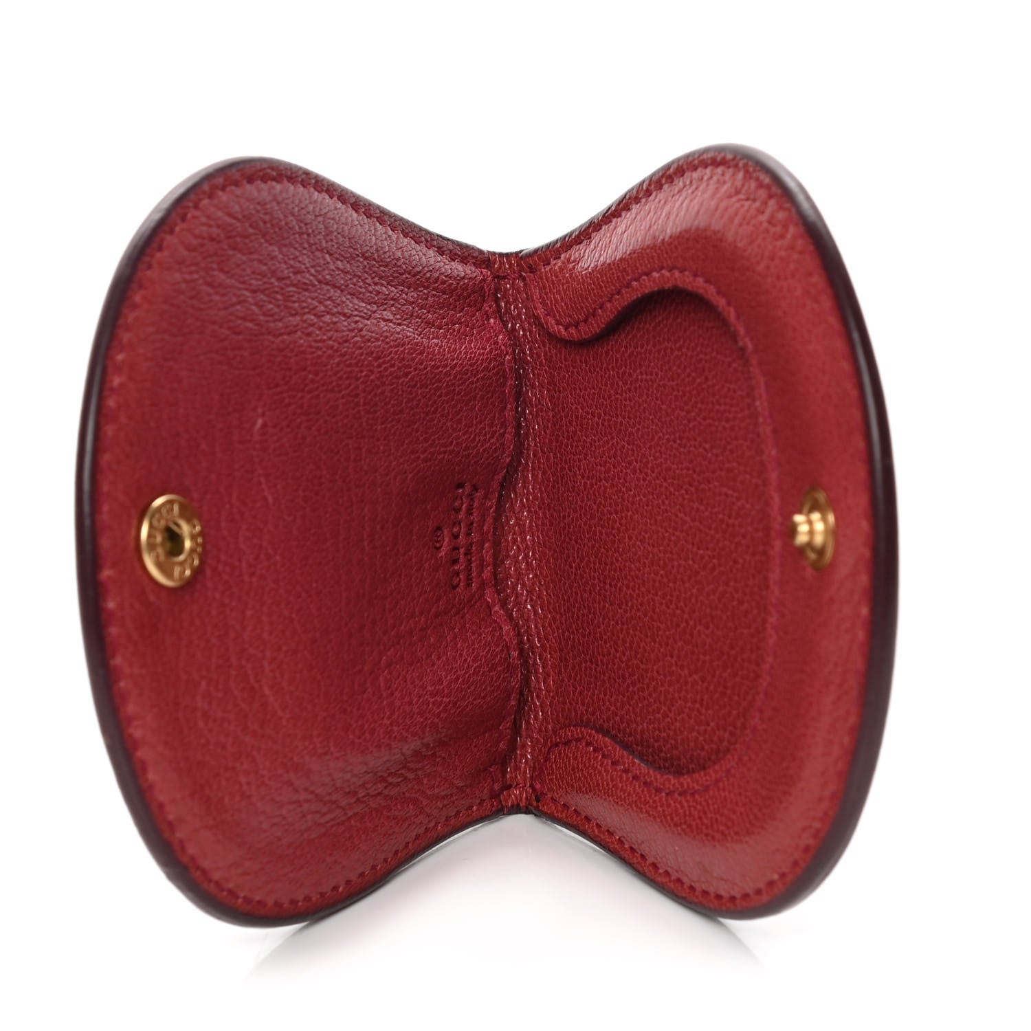 Gucci Pebbled Calfskin Studded Soho Round Coin Purse Red 4 of 4