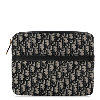 Christian Dior Oblique Pouch Clutch Blue 1 of 7