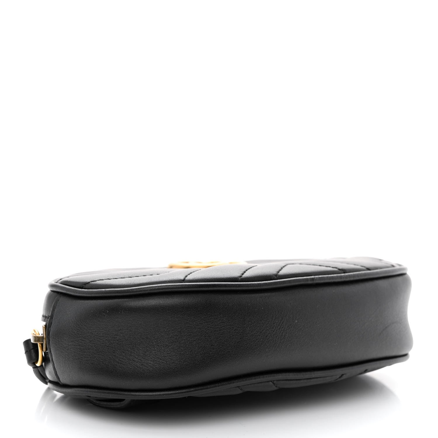 Gucci Calfskin Matelasse GG Marmont Belt Bag 95 38 Black 4 of 12