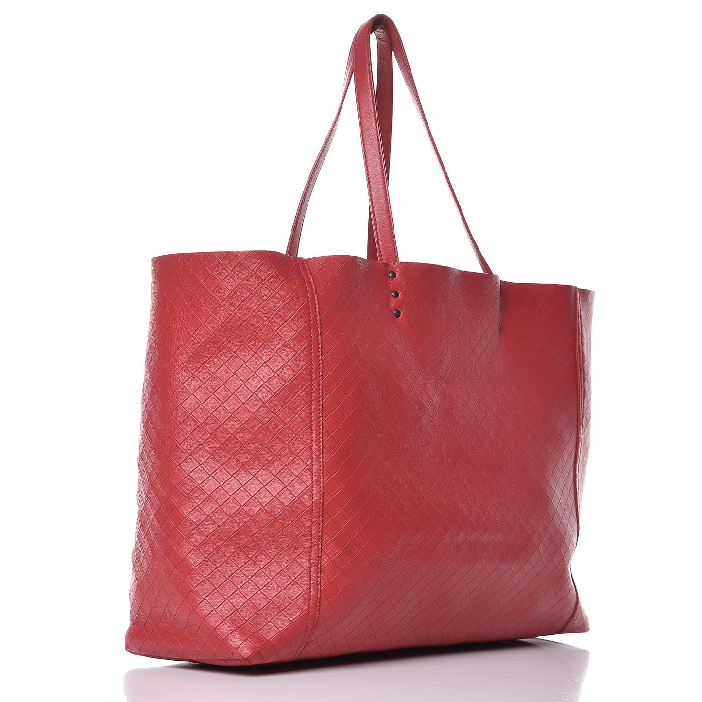 Calfskin Intrecciomirage Tote Red
