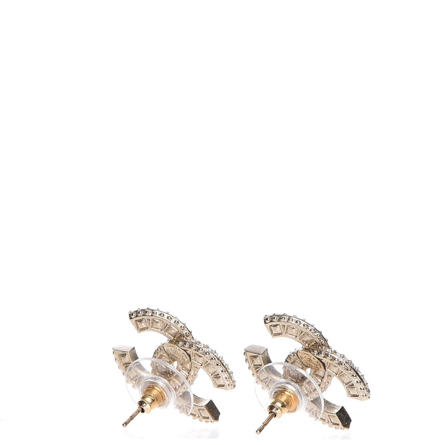 Crystal CC Earrings Gold