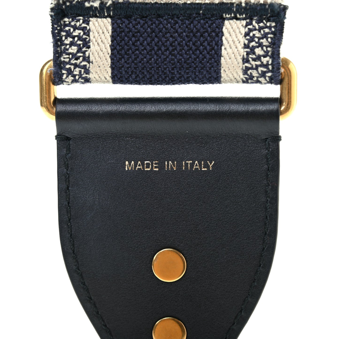 Canvas Embroidered Shoulder Strap Blue