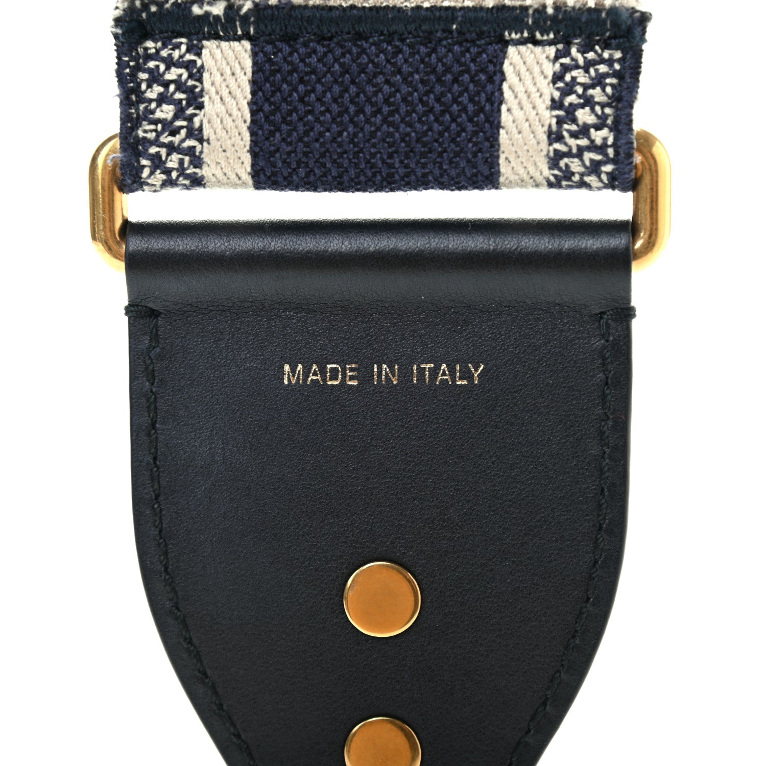 Christian Dior Canvas Embroidered Shoulder Strap Blue 5 of 5