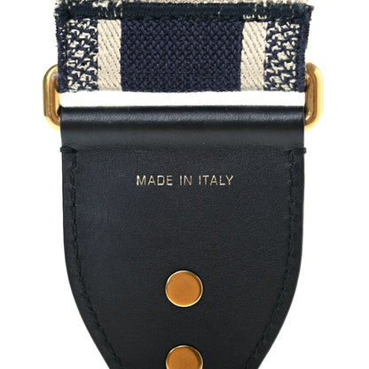 Christian Dior Canvas Embroidered Shoulder Strap Blue 5 of 5