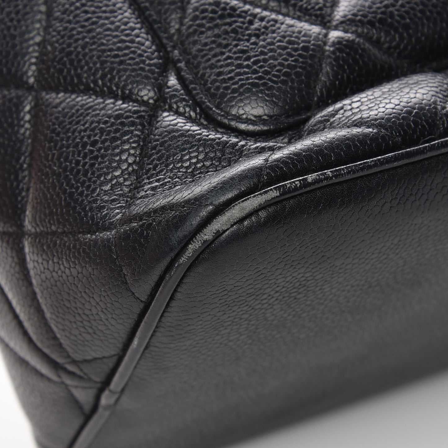 Caviar Quilted Medallion Tote Black