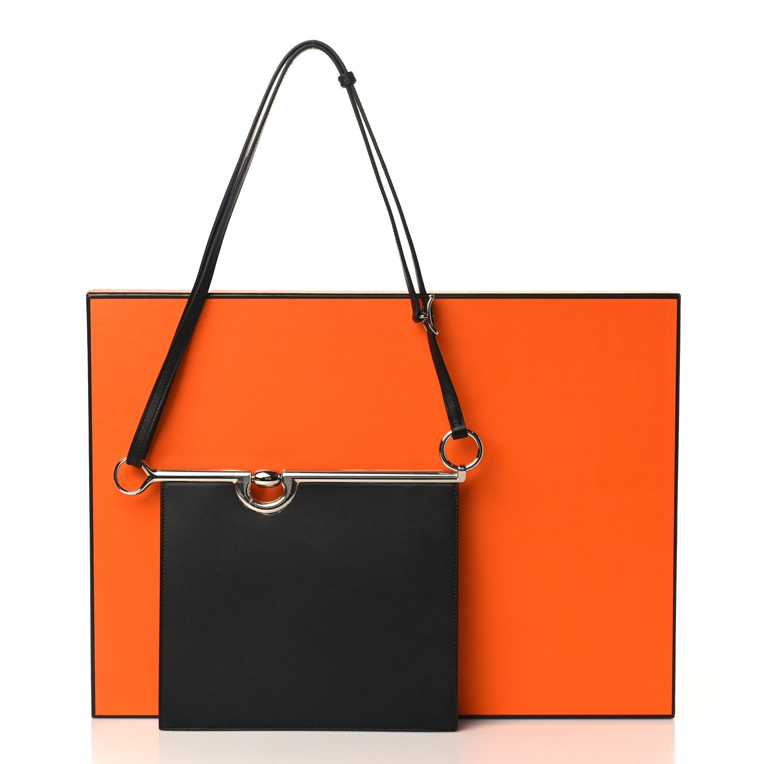 Hermes Chevre Chamkila Mors De Bride Bag Black 9 of 9