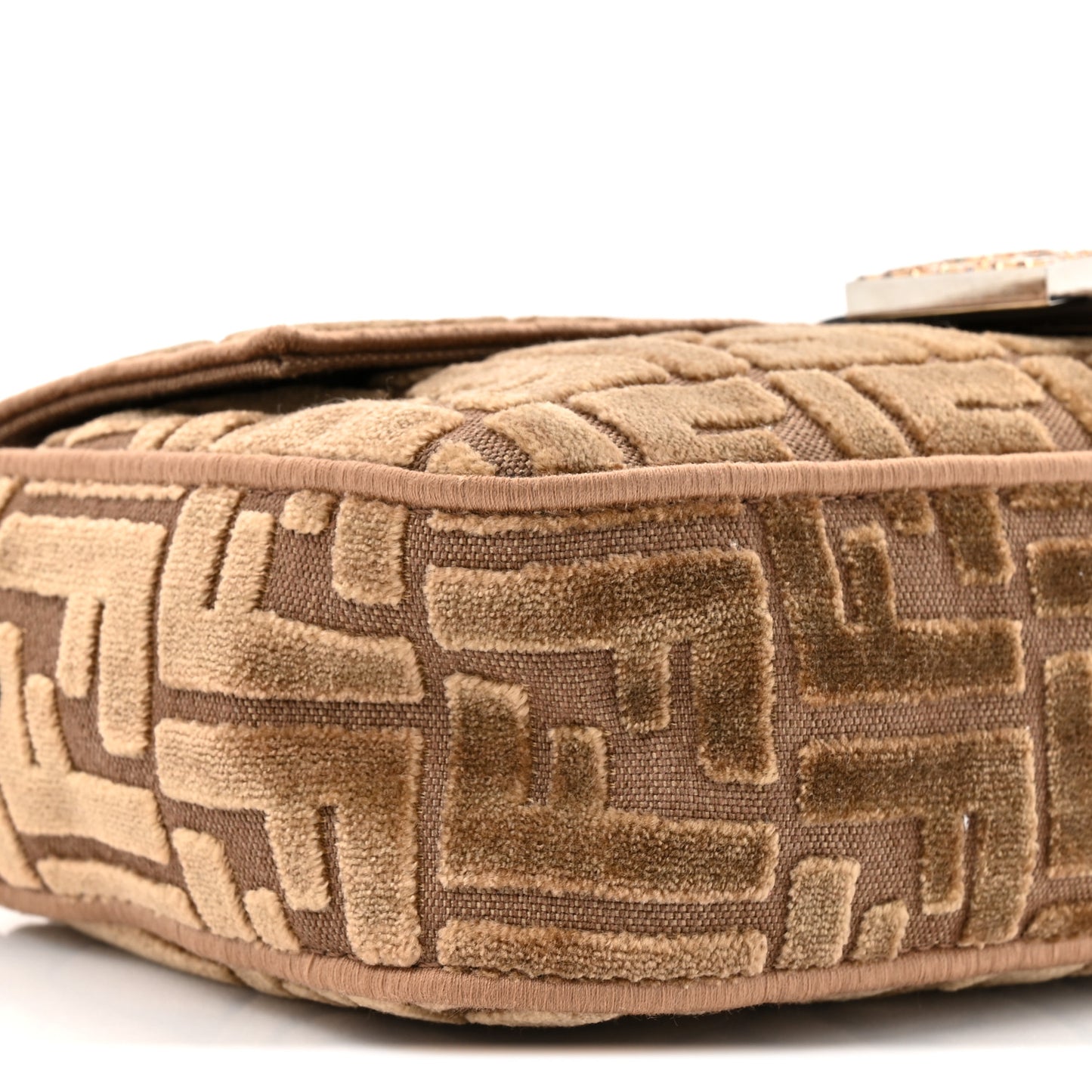 Velvet Jacquard FF Crystal Baguette Cappuccino