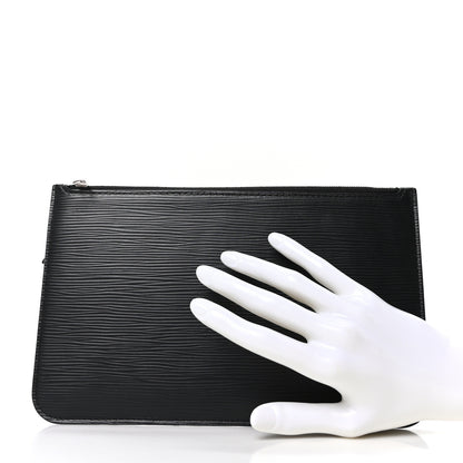 Louis Vuitton Epi Neverfull Pochette MM GM Black 2 of 9