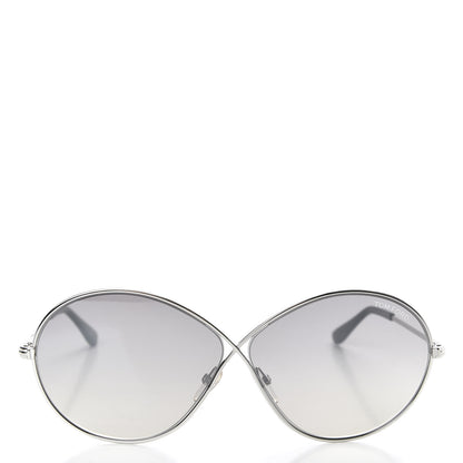 Tom Ford Metal Rania-02 Oval Sunglasses TF564 Silver 2 of 8