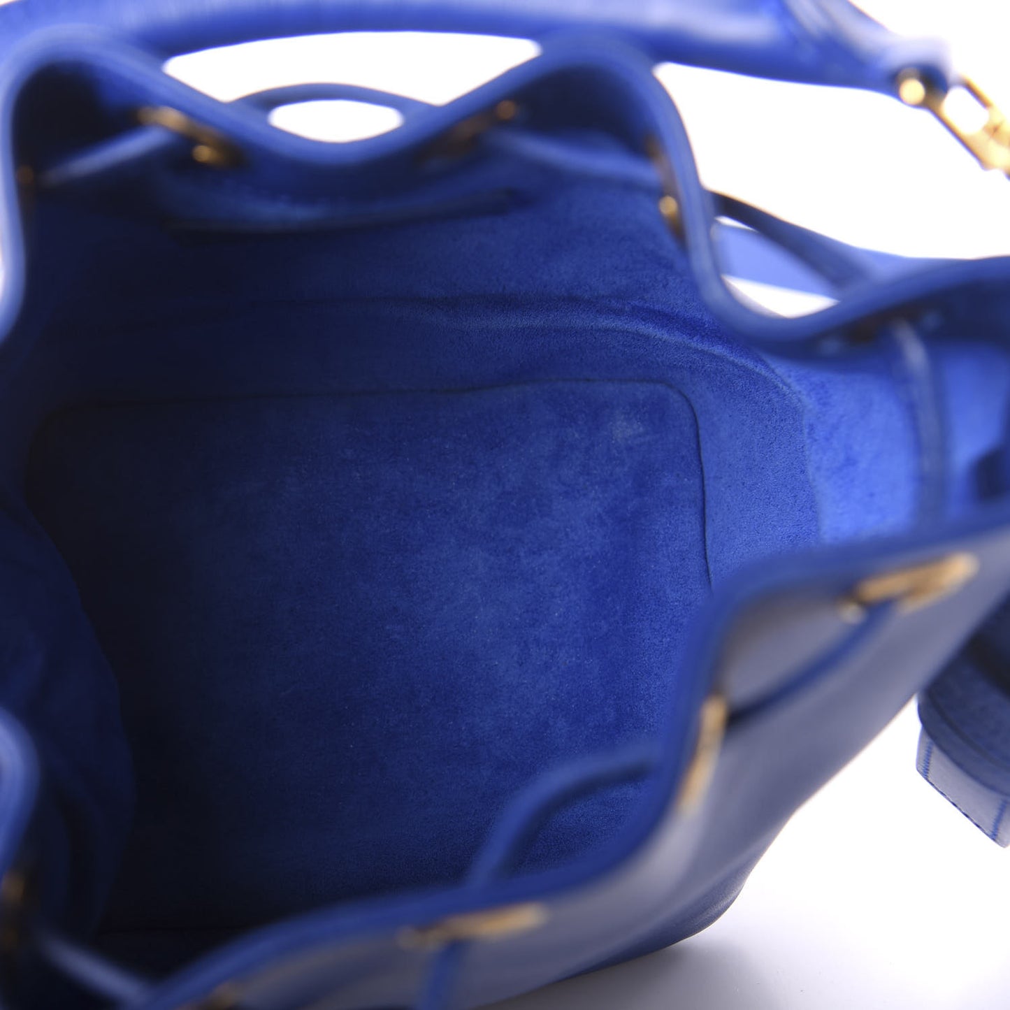 Calfskin Small Emmanuelle Bucket Bag Blue Marjorelle