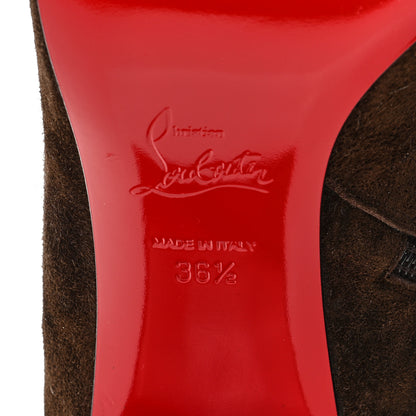Christian Louboutin Veau Velours Turela 55 Ankle Boots 36.5 Arabica 6 of 8