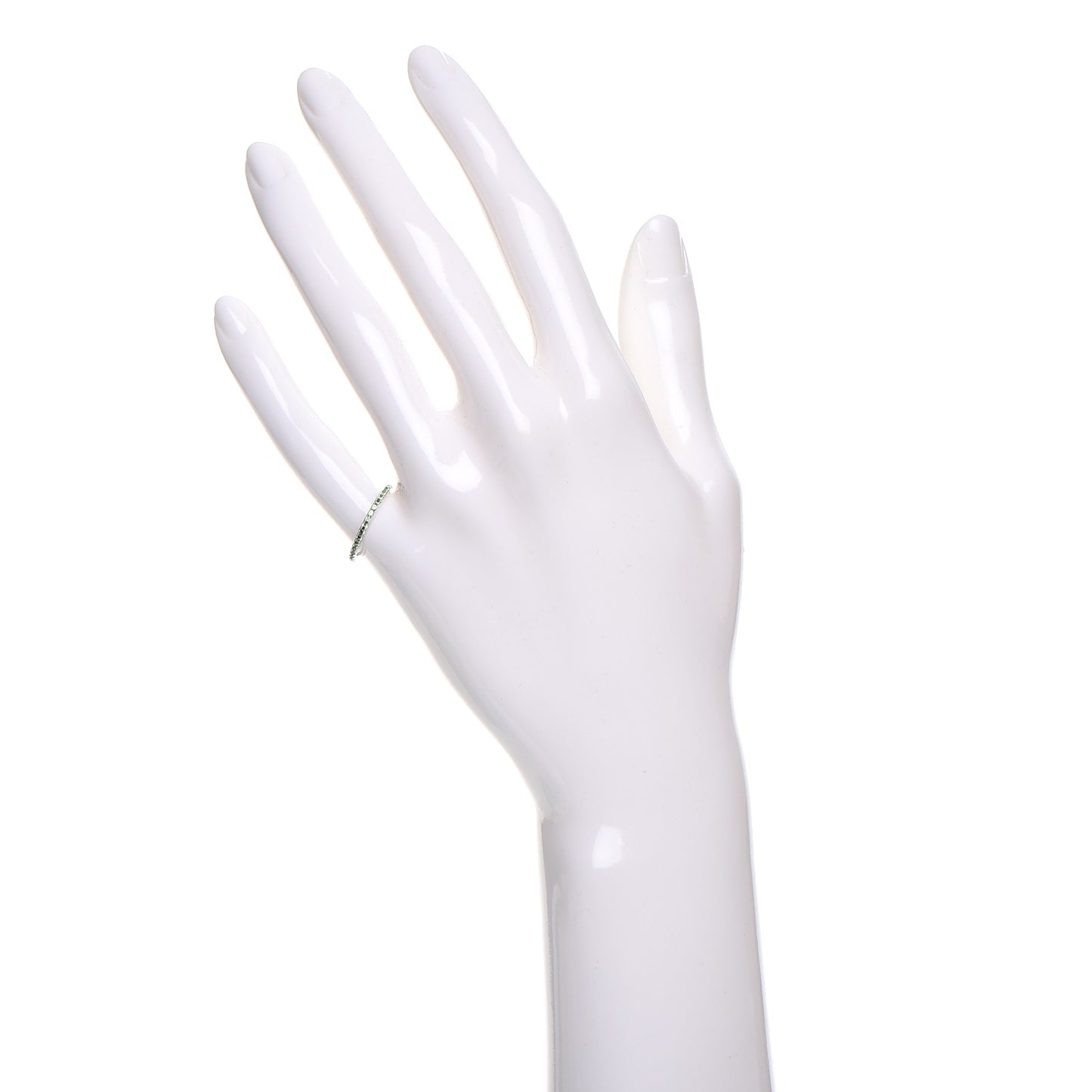 18K White Gold Tsavorite Metro Ring 4