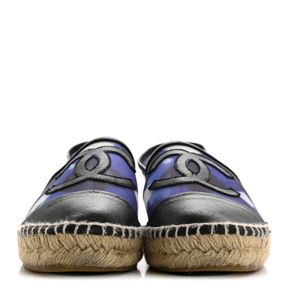 Chanel Mesh Grosgrain CC Espadrilles 37 Purple Black 3 of 9