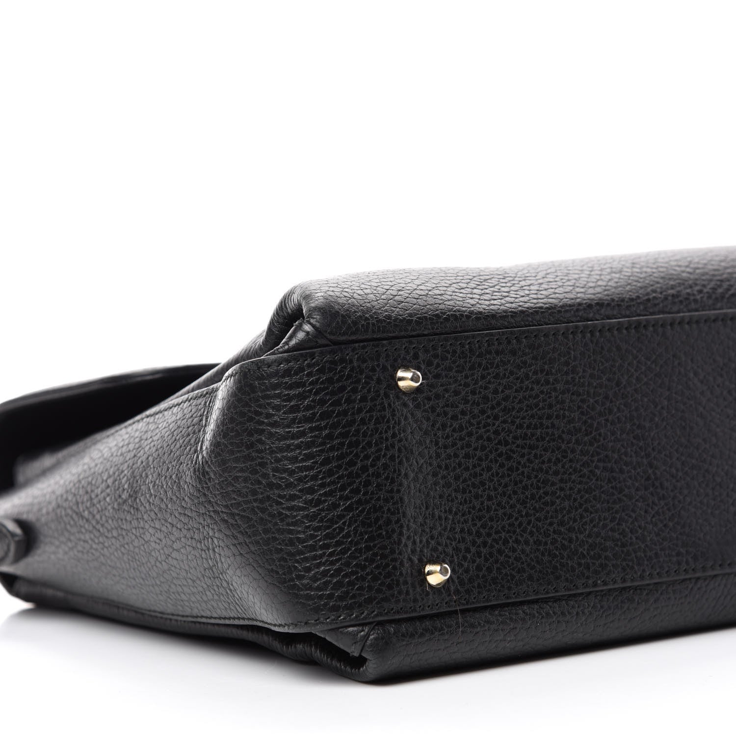 Gucci Dollar Calfskin Medium Interlocking G Top Handle Shoulder Bag Black 6 of 10