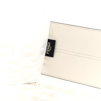 Fendi TPU FF Vitello Century Plexiglass Medium Runaway Shopper Tote White 5 of 7
