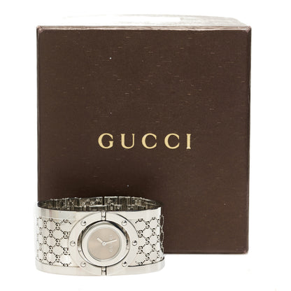 Gucci Stainless Steel 33mm Twirl Quartz Watch Brown 5 of 5