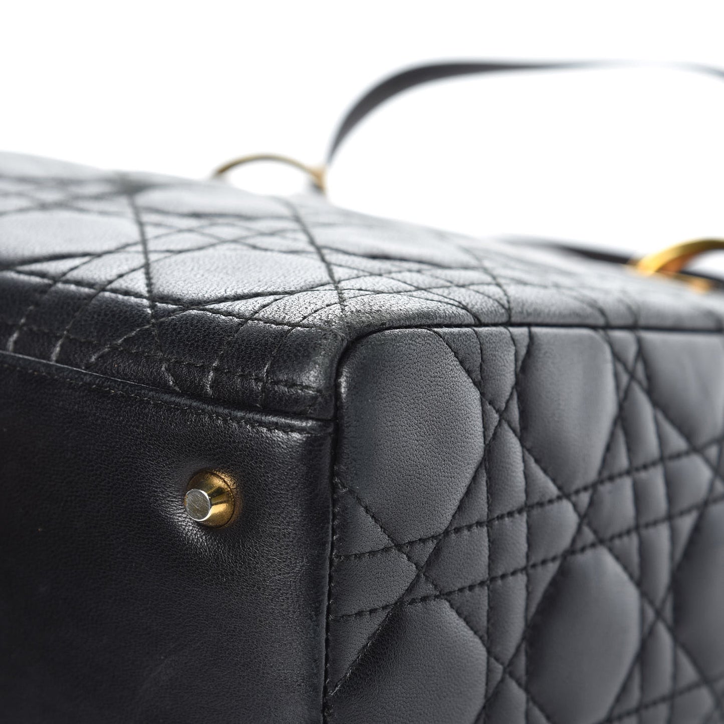Lambskin Cannage Medium Lady Dior Black