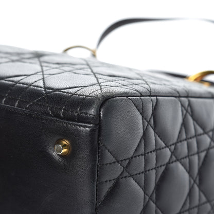 Christian Dior Lambskin Cannage Medium Lady Dior Black 10 of 17