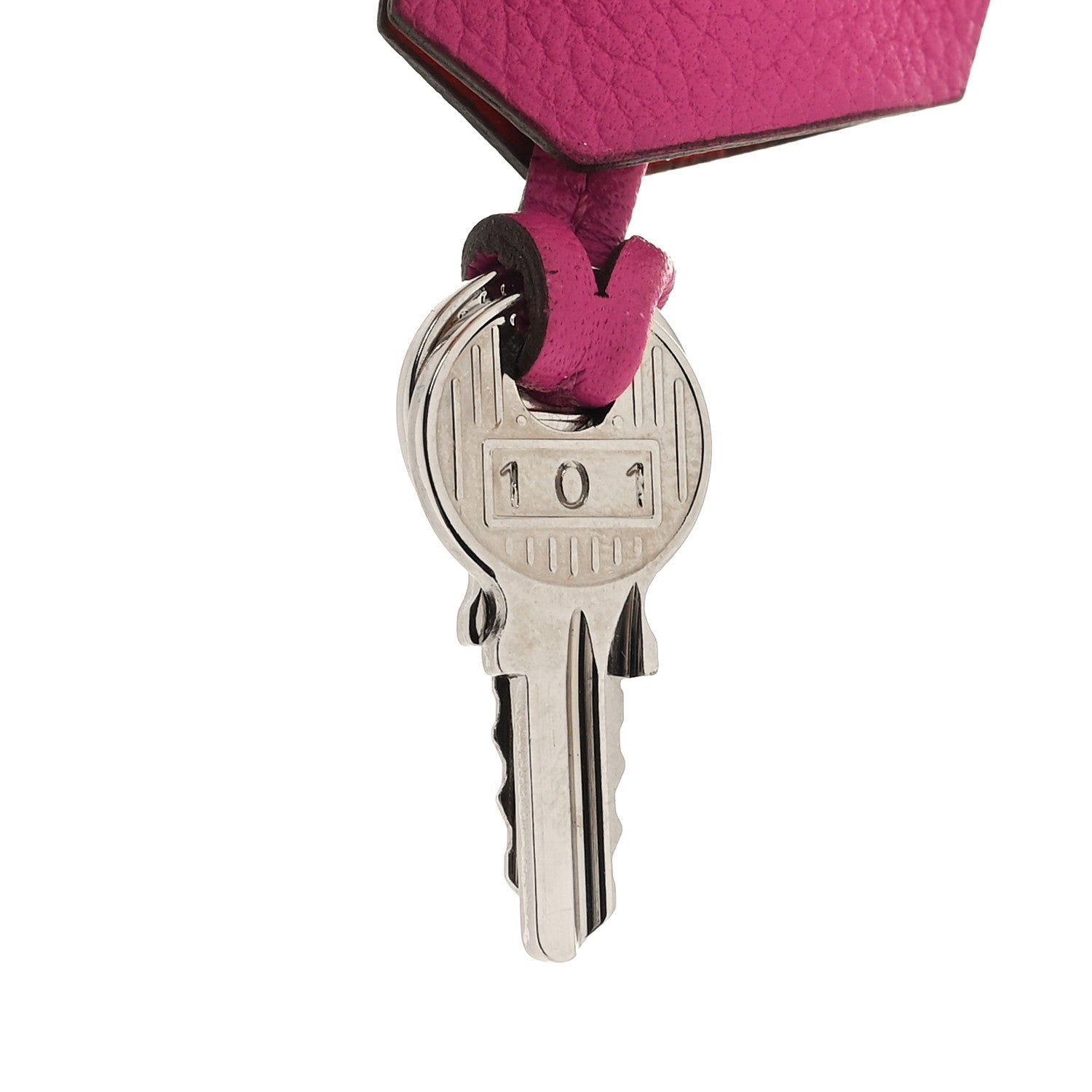 Hermes Evercolor Lock and Key Clochette Set  Rose Pourpre Rose Jaipur 3 of 4