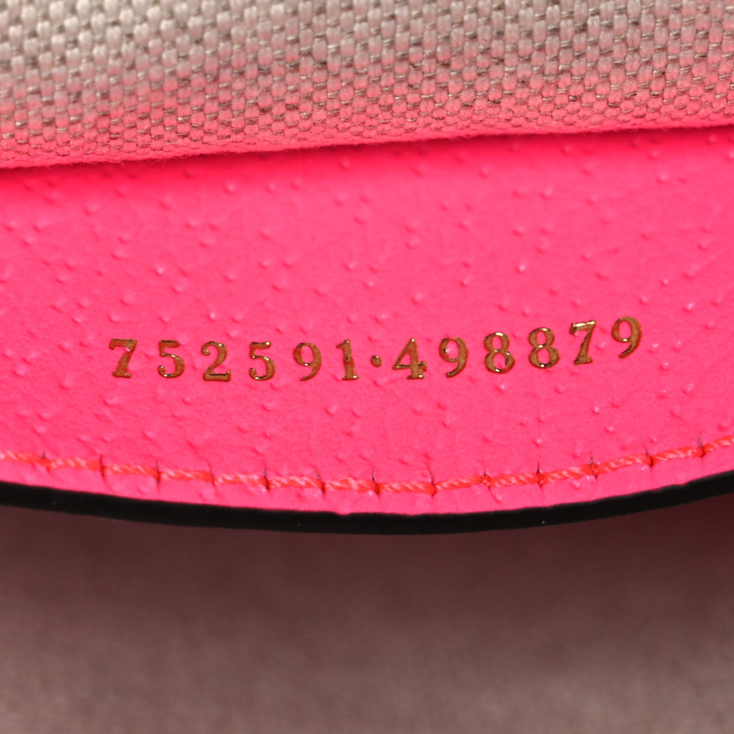 Gucci GG Supreme Monogram Textured Dollar Calfskin Web Ophidia Small Crossbody Bag Beige Ebony Fuchsia 6 of 9