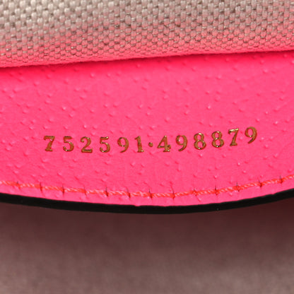 Gucci GG Supreme Monogram Textured Dollar Calfskin Web Ophidia Small Crossbody Bag Beige Ebony Fuchsia 6 of 9