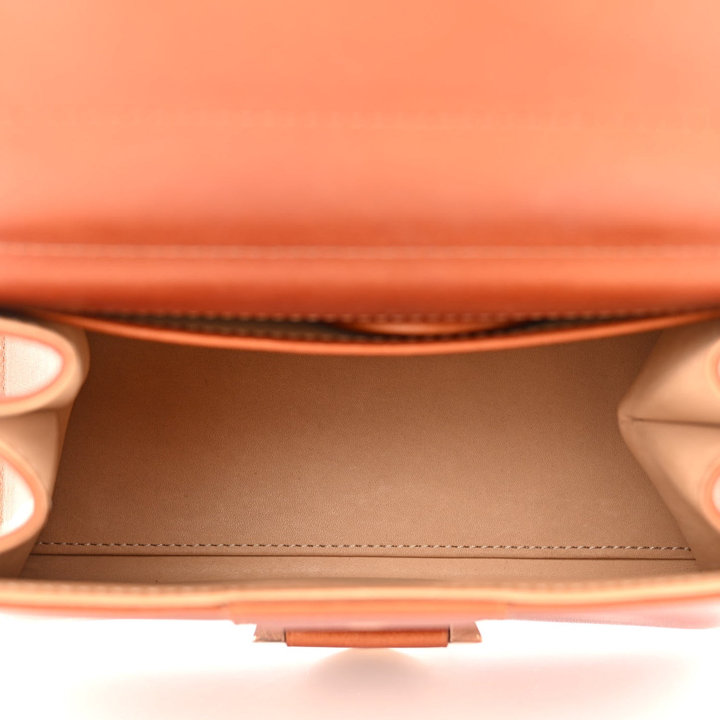 Metallic Calfskin Mini Brillant Satchel Camel