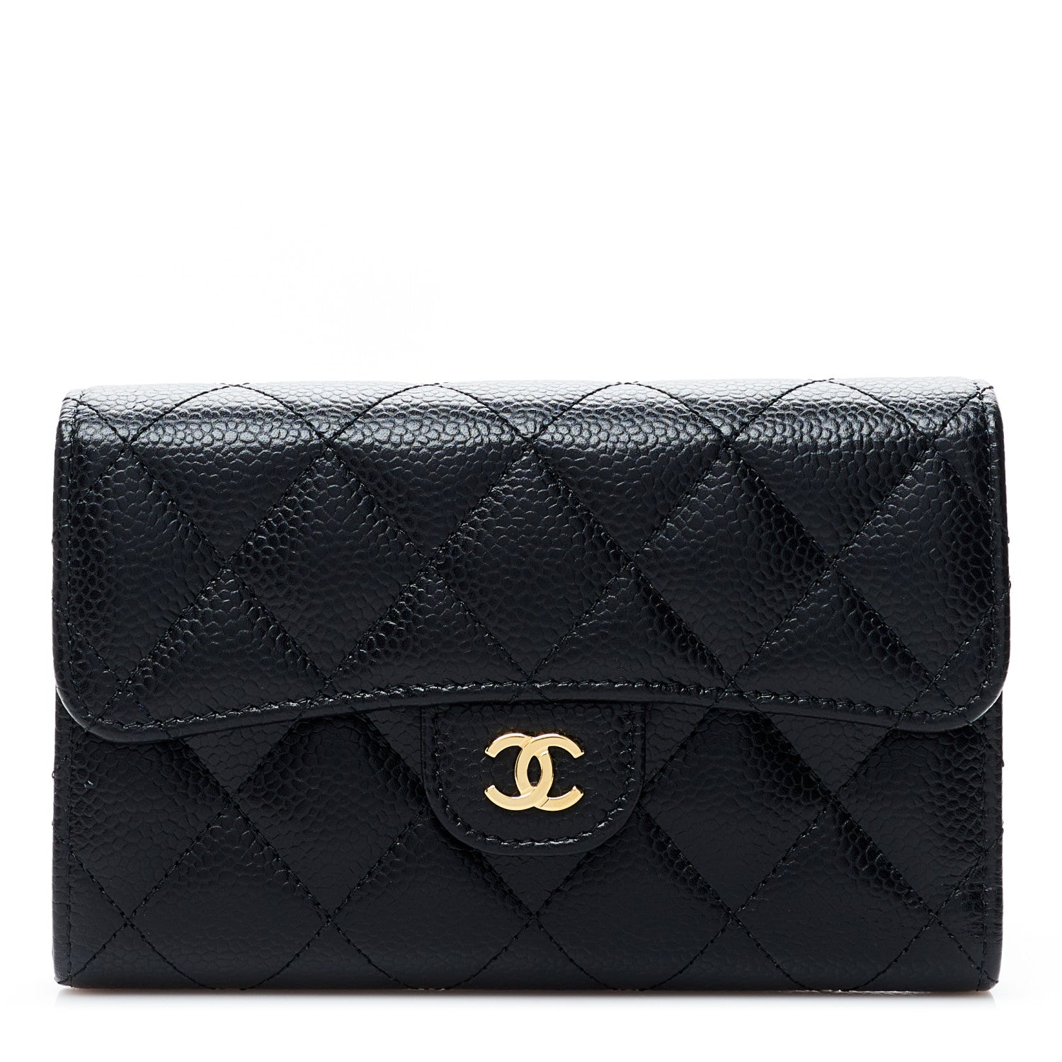 Chanel Caviar Quilted Medium Flap Wallet Black 1 of 10