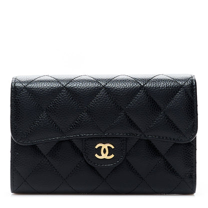 Chanel Caviar Quilted Medium Flap Wallet Black 1 of 10