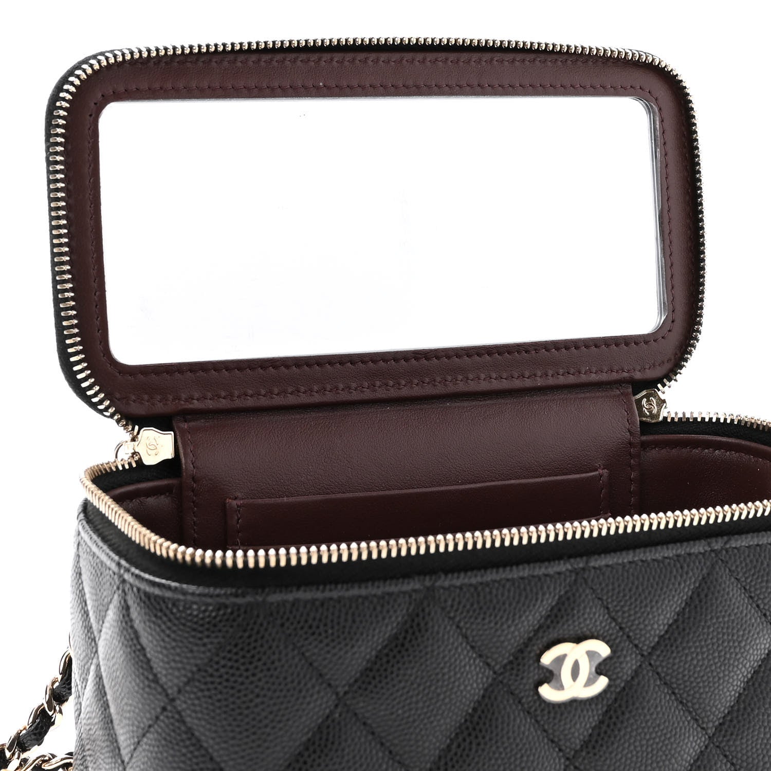 Chanel Caviar Quilted Small Vanity Case With Chain Black 5 of 11